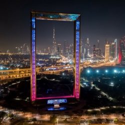 The Dubai Frame, a towering landmark showcasing the contrast between old and modern Dubai.