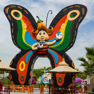 Beautiful butterfly garden in Dubai featuring colorful butterflies, greenery, and peaceful surroundings