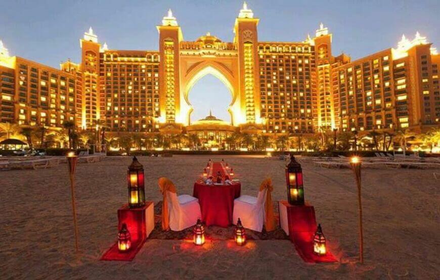 "Dine in style at the iconic Atlantis, The Palm in Dubai. Enjoy gourmet cuisine in a breathtaking underwater setting with panoramic views of the Arabian Gulf."