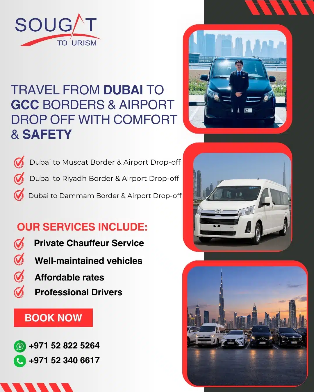 Travel from Dubai to GCC Borders and Airport